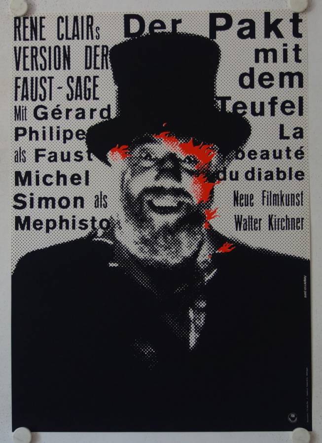 Der Pakt mit dem Teufel originales deutsches Filmplakat (R50s)